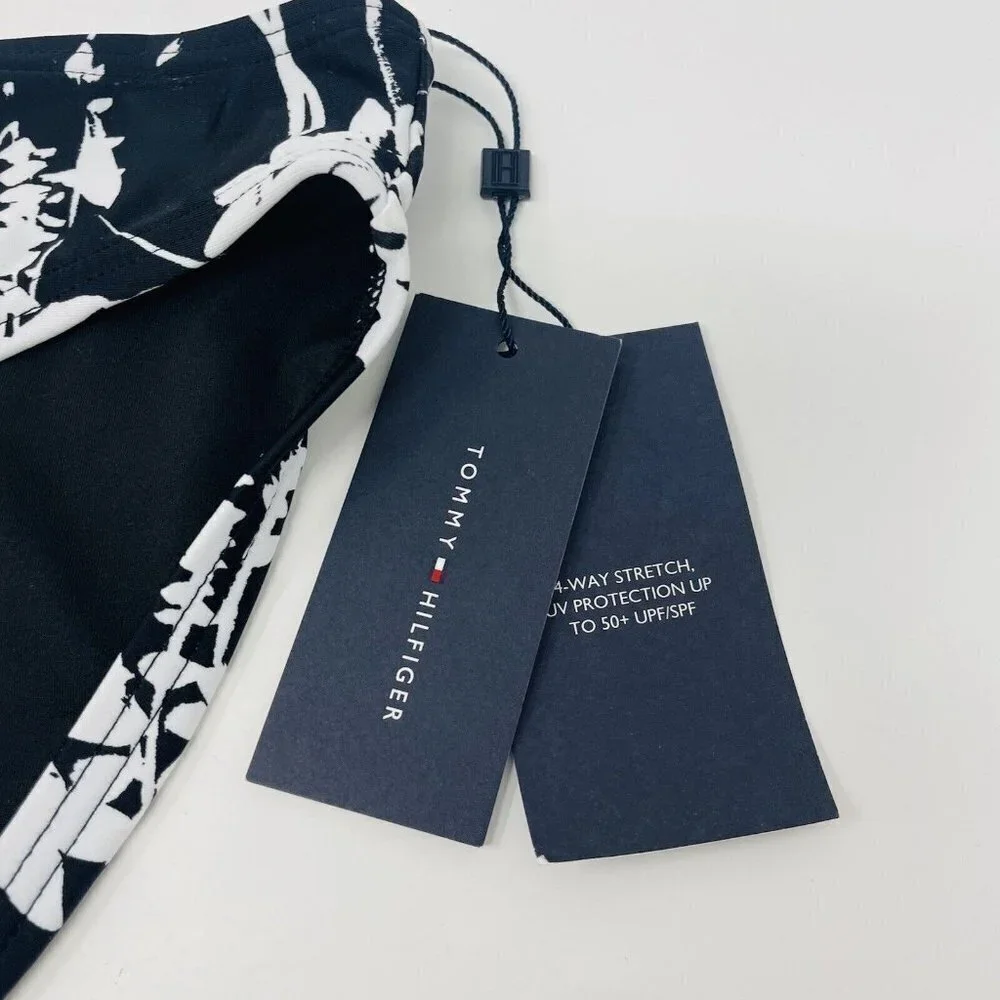Tommy Hilfiger Womens Medium‎ Floral Hipster Bikini Bottoms Black $48 855/1499